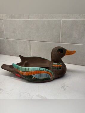 Vintage Candy Dish Duck Ardco? Fine Quality Retro MCM Ceramic